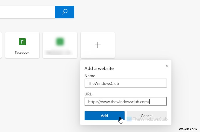 Edge में नए टैब पेज पर Quick Links जोड़ें, हटाएं, प्रबंधित करें