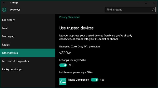 Windows 11/10 में ऐप्स को विश्वसनीय डिवाइस उपयोग करने दें
