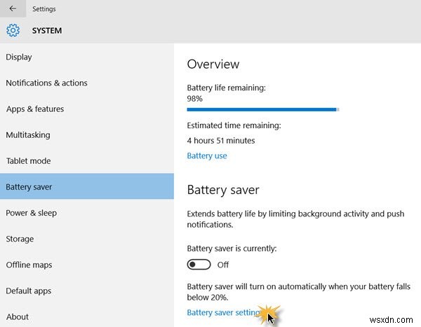 Windows 11/10 में Battery Saver मोड सेटिंग्स कैसे बदलें