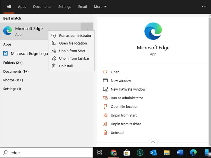 Windows 10 में Microsoft Edge Chromium ब्राउज़र को कैसे अनइंस्टॉल करें