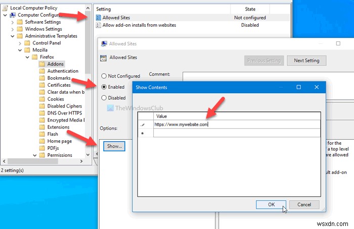 ग्रुप पॉलिसी या रजिस्ट्री संपादक का उपयोग करके Firefox में ऐड-ऑन इंस्टॉलेशन अक्षम करें