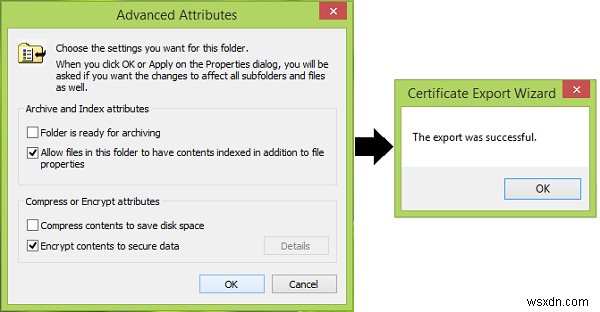 विंडोज 11/10 में  Encrypt contents to secure data  विकल्प अक्षम या ग्रे आउट