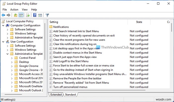 लोकल ग्रुप पॉलिसी एडिटर के माध्यम से Windows 11/10 को ट्वीक करें