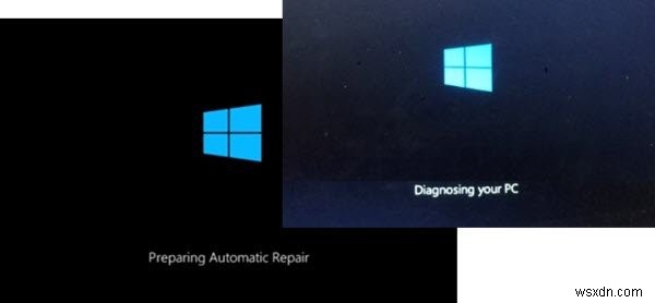 Windows Diagnosing your PC या Preparing Automatic Repair स्क्रीन पर अटक गया