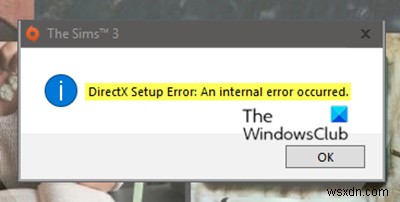 Origin में DirectX सेटअप त्रुटि: एक आंतरिक त्रुटि हुई