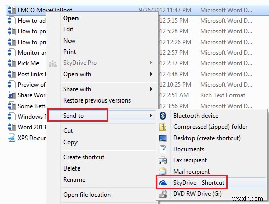 Windows 11/10 में Send to मेनू में OneDrive शॉर्टकट जोड़ें