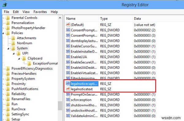 Windows 10 में कस्टम कानूनी नोटिस और स्टार्टअप संदेश प्रदर्शित करें