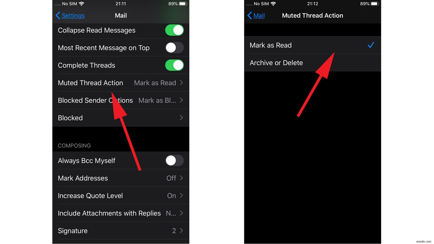 iPhone पर ईमेल वार्तालाप को म्यूट कैसे करें