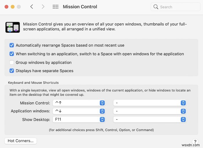macOS हॉट कॉर्नर का उपयोग कैसे करें