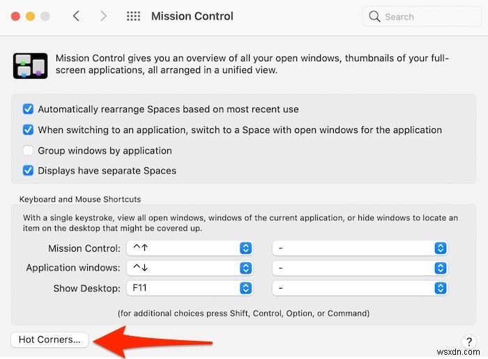 macOS हॉट कॉर्नर का उपयोग कैसे करें