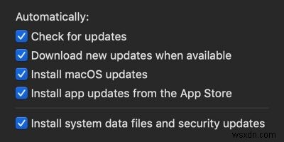 macOS के लिए सॉफ़्टवेयर ऑटो अपडेट कैसे सक्षम करें