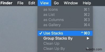 साफ़ डेस्कटॉप के लिए macOS पर स्टैक्स सक्षम करें