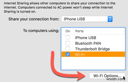 macOS में Wi-Fi हॉटस्पॉट कैसे बनाएं