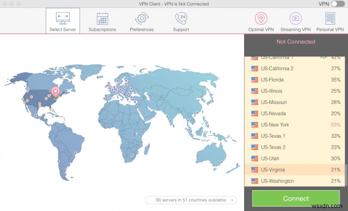VPN Client for macOS के साथ अपने इंटरनेट ट्रैफ़िक को एन्क्रिप्ट करें