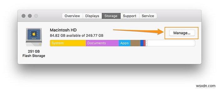 macOS Sierra के पर्जेबल स्पेस को समझें और हार्ड ड्राइव स्पेस ऑप्टिमाइज़ करने के लिए इसका उपयोग कैसे करें