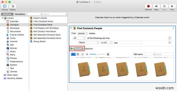 OS X में Automator का उपयोग करके संपर्कों को स्वचालित रूप से बैकअप कैसे करें