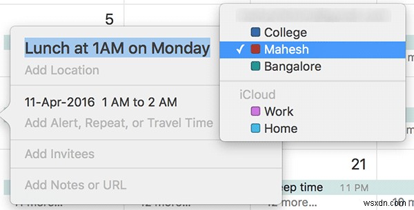 OS X और iOS में डिफ़ॉल्ट कैलेंडर सेट करें