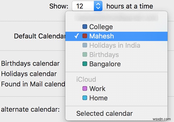 OS X और iOS में डिफ़ॉल्ट कैलेंडर सेट करें