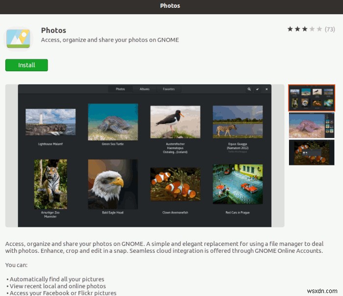 Gnome Photos के साथ अपनी तस्वीरों को व्यवस्थित और साझा कैसे करें