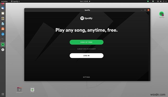 लिनक्स में Spotify को सिस्टम ट्रे में कैसे न्यूनतम करें