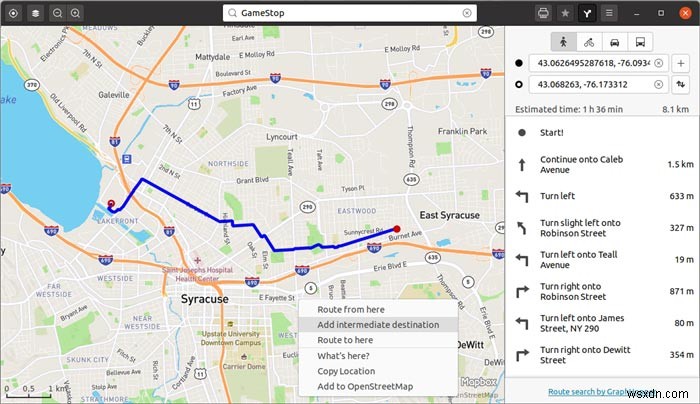 Gnome Maps डाउनलोड करें और रूट को PDF के रूप में निर्यात कैसे करें