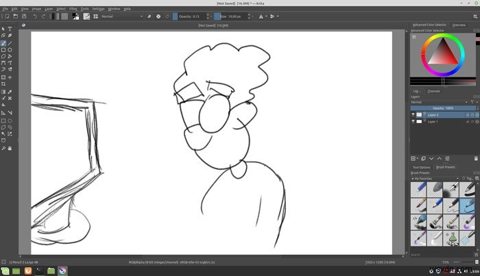 Krita में प्रो की तरह स्केच कैसे करें
