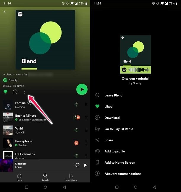 दोस्तों के साथ Spotify ब्लेंड प्लेलिस्ट का उपयोग कैसे करें