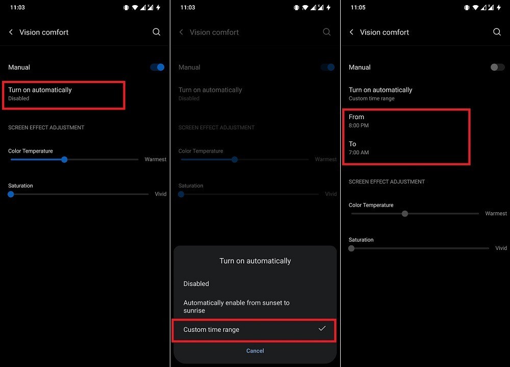 Android डिवाइस पर ब्लू लाइट फिल्टर शेड्यूल कैसे करें