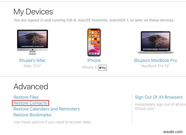iCloud से iOS डिवाइस पर कॉन्टैक्ट्स कैसे रिस्टोर करें