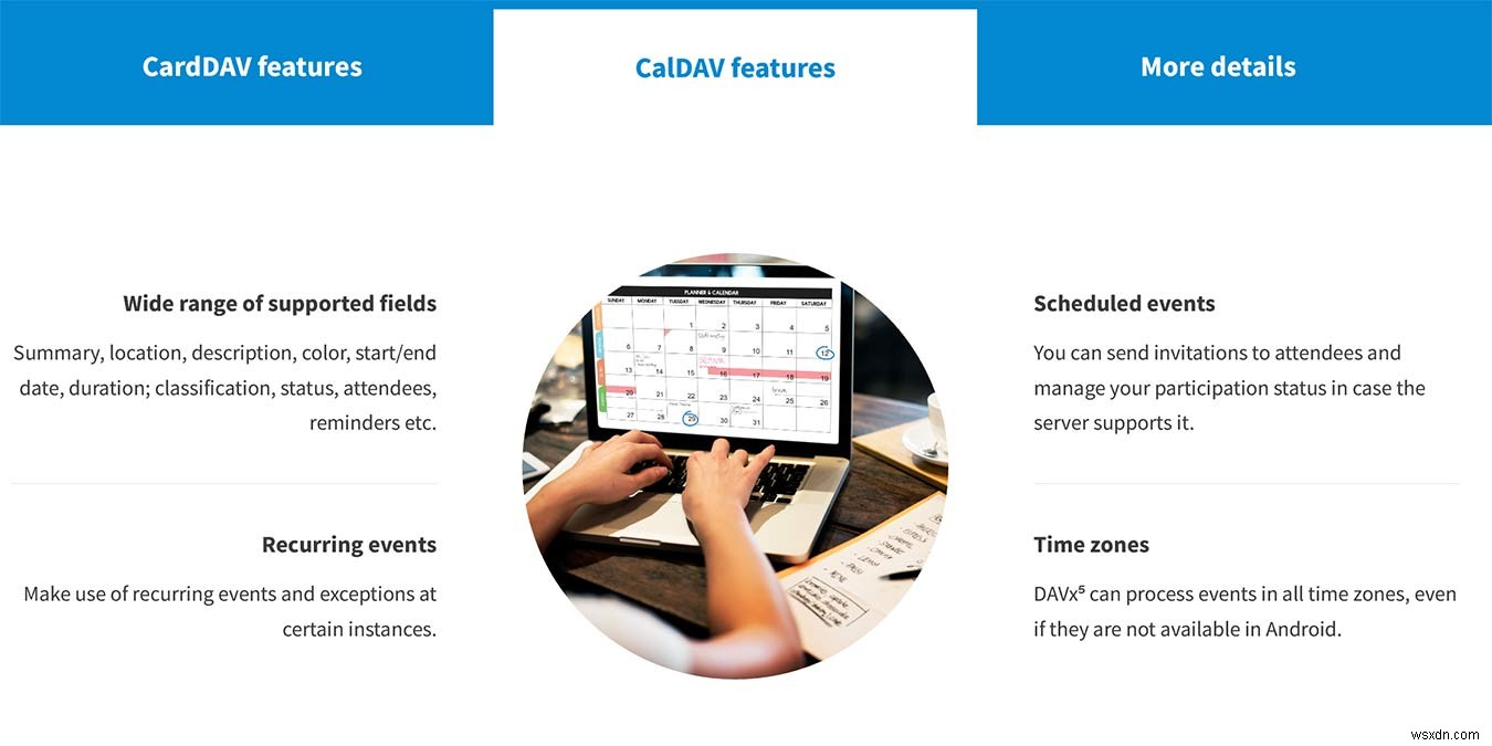 CalDAV और CardDAV को Android से कैसे सिंक करें
