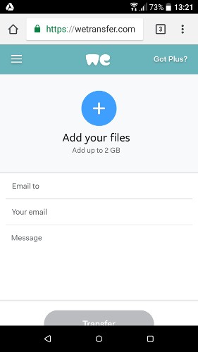 अपने Android डिवाइस से बड़ी फ़ाइलें कैसे भेजें