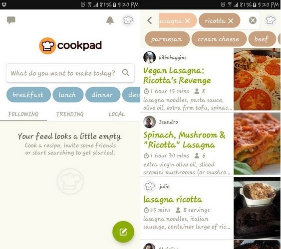 एंड्रॉइड के लिए 5 बेस्ट रेसिपी मैनेजर ऐप्स