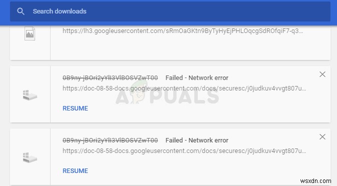 समाधान: Google Chrome पर डाउनलोड करते समय  विफल - नेटवर्क त्रुटि  ठीक करें