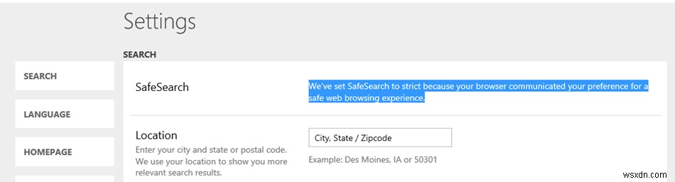 फिक्स: Microsoft Edge और IE में Safe Search बंद नहीं होता