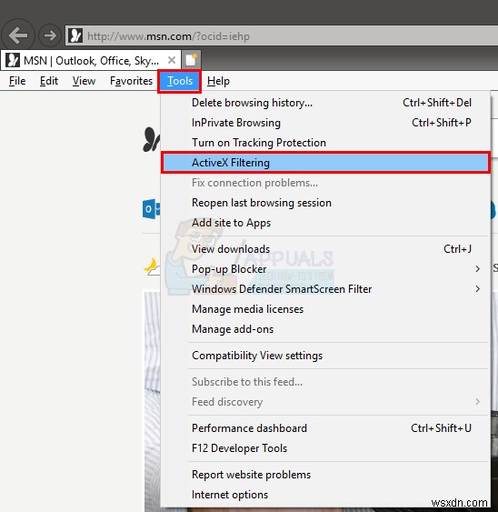 Internet Explorer में ActiveX फ़िल्टरिंग का उपयोग कैसे करें