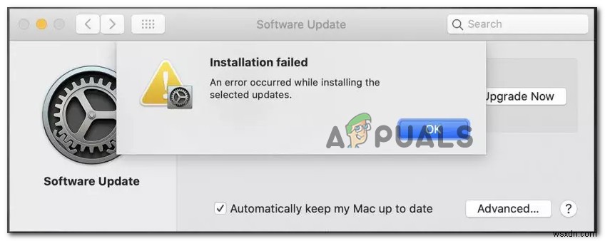 macOS पर  चयनित अपडेट इंस्टॉल करते समय त्रुटि हुई  कैसे ठीक करें