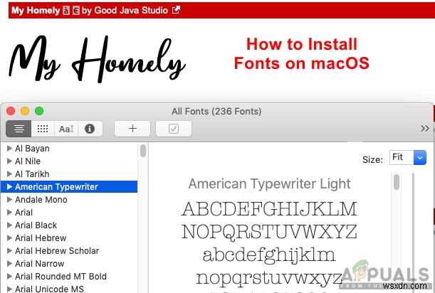 macOS पर फॉन्ट कैसे इंस्टॉल करें