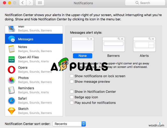 Mac पर iMessage नोटिफिकेशन कैसे बंद करें