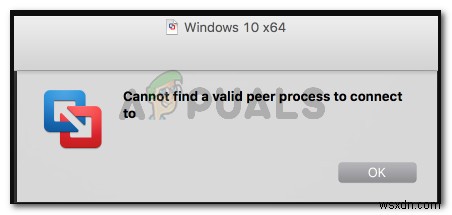 फिक्स:  कनेक्ट करने के लिए कोई वैलिड पीअर प्रोसेस नहीं मिला  MacOS पर