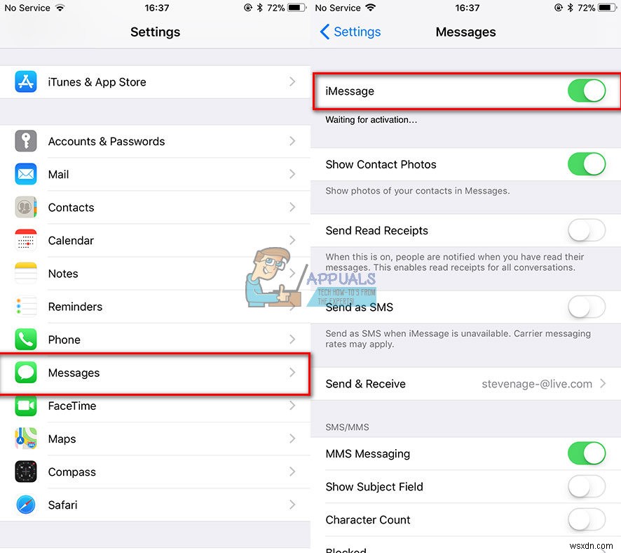 समाधान: iMessage या FaceTime  सक्रियण की प्रतीक्षा  समस्या
