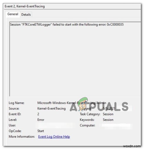 Windows पर Error Code: 0XC0000035 कर्नेल इवेंट ट्रेसिंग त्रुटि ठीक करें