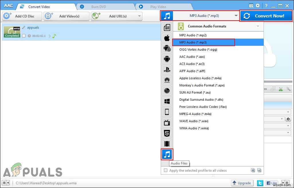 WMA फ़ाइलों को MP3 में कैसे बदलें