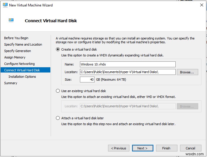 Hyper-V 2019 में अपनी पहली वर्चुअल मशीन बनाएं
