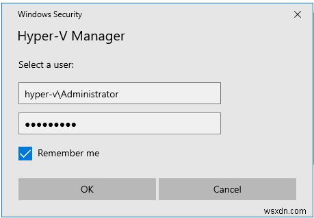 Hyper-V 2019 कोर रिमोट मैनेजमेंट