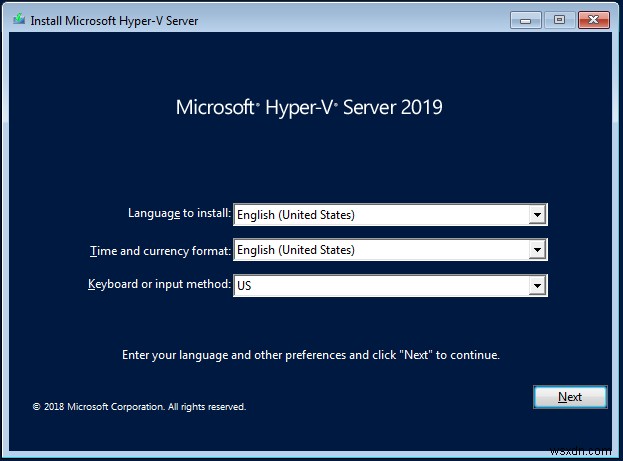 Hyper-V 2019 सर्वर कोर कैसे इंस्टॉल करें?