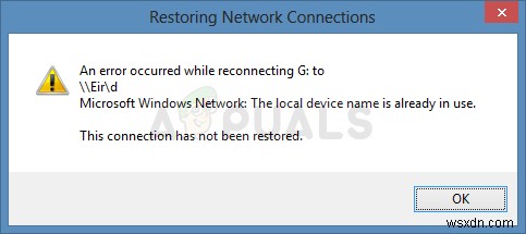 विंडोज पर The Local Device Name is Already in Use त्रुटि कैसे ठीक करें
