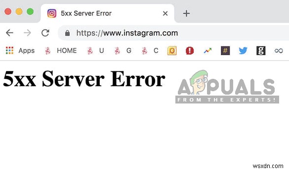 समाधान: Instagram में 5xx Server Error