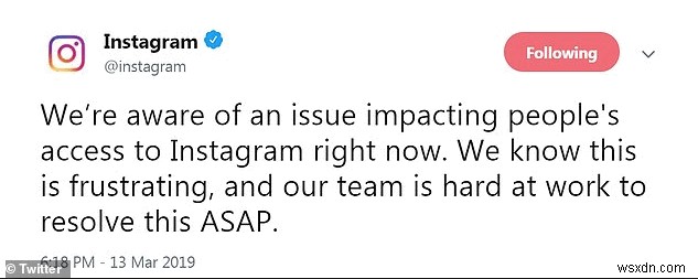 समाधान: Instagram में 5xx Server Error