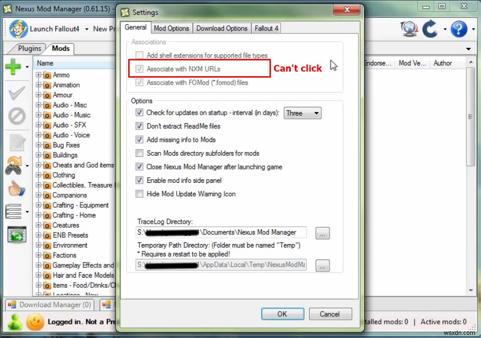 फिक्स: Nexus Mod Manager डाउनलोड नहीं कर रहा
