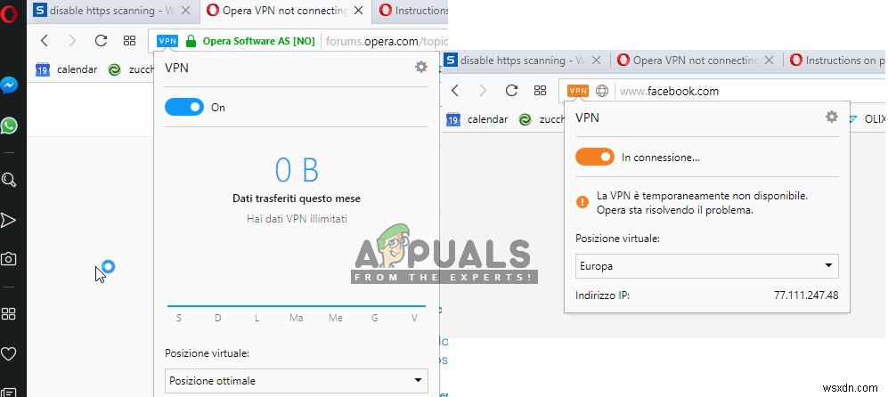 फिक्स: Opera VPN काम नहीं कर रहा